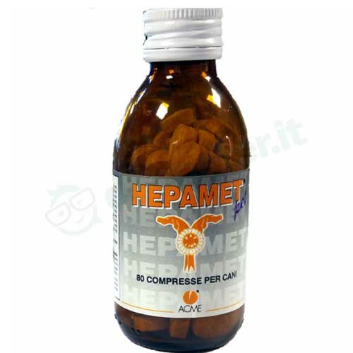 Acme Hepamet Pet Integratore Fegato Cani e Gatti 80 Compresse