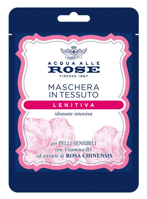 Acqua alle rose maschera viso in tessuto lenitiva 1 pezzo