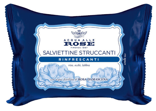 Acqua alle rose salviettine struccanti rinfrescanti 20 pezzi