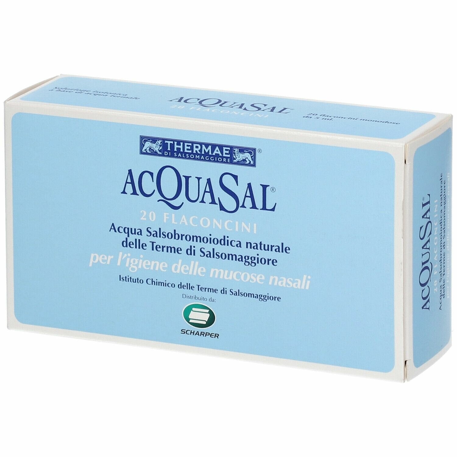 Acquasal soluzione isotonica irrigazione nasale acqua termale 5 ml 20 flaconcini 