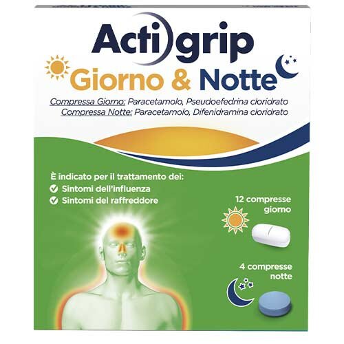 Actigrip Giorno e Notte Compresse 12+4