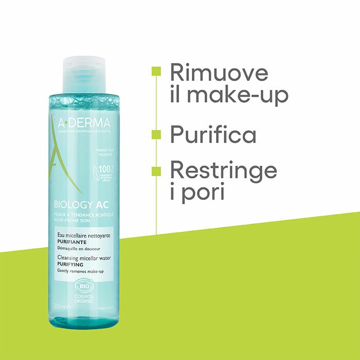 Aderma biology ac acqua micellare detergente purificante 200 ml
