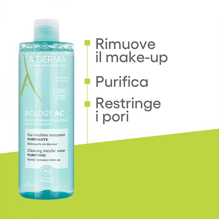 Aderma Biology AC Acqua Micellare Detergente Purificante 400 ml