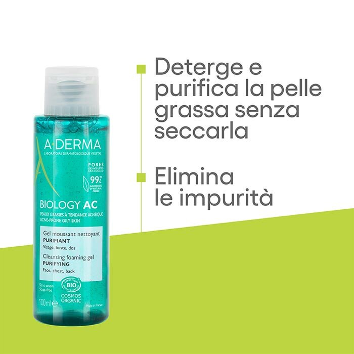 Aderma Biology AC Gel Detergente Schiumogeno Purificante 100 ml