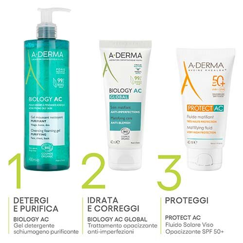 Aderma Biology AC Gel Detergente Schiumogeno Purificante 200 ml
