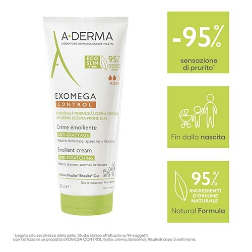 Aderma Exomega Control Crema Emolliente Anti-Grattage 200 ml
