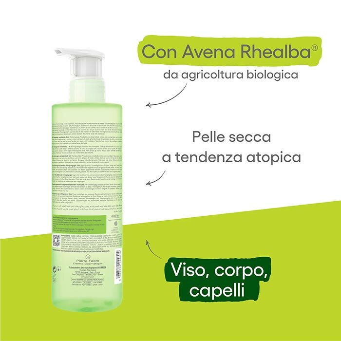 Aderma Exomega Control Gel Detergente Emolliente 2 In 1 500 ml
