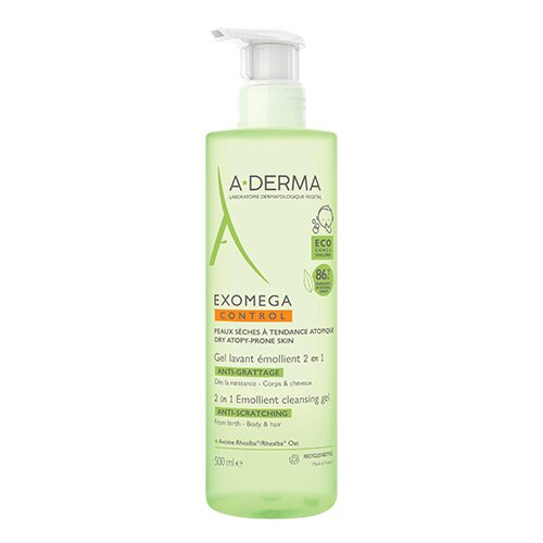 Aderma Exomega Control Gel Detergente Emolliente 2In1 500 ml