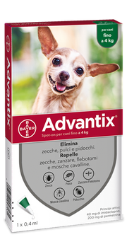Advantix spot on 1 pipetta 0,4 ml cani fino a 4 kg