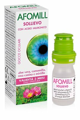 Afomill Sollievo Gocce Oculari Idratanti Con Acido Ialuronico 10 ml