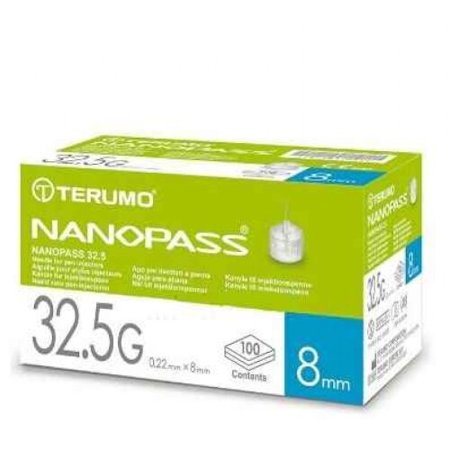 Ago per penna da insulina nanopass 32,5 gauge lunghezza 8 mm100 pezzi