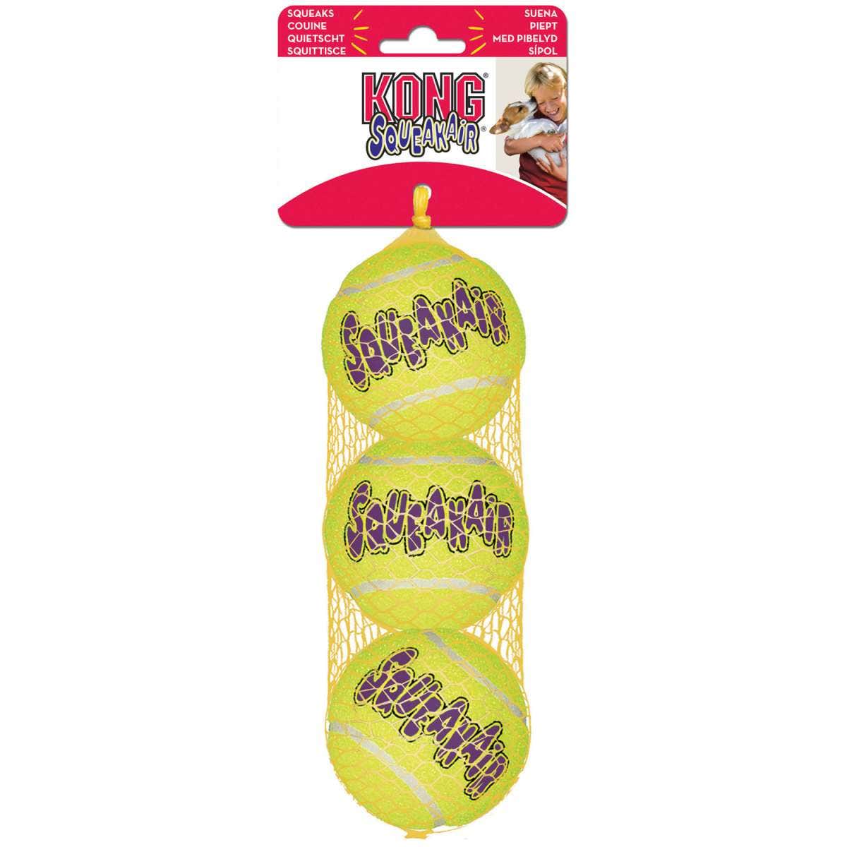 Air kong squeaker tennis balls