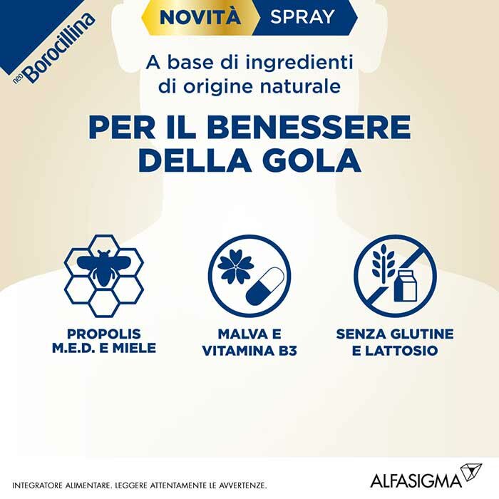 Alfasigma NeoBorocillina Propolmiele+ Benessere Gola Spray 20ml
