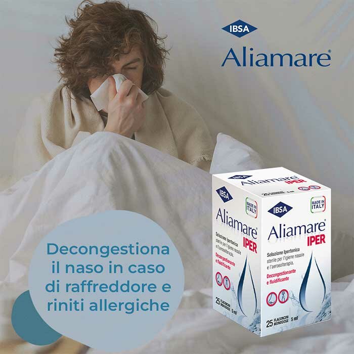 Aliamare Iper Soluzione Ipertonica Igiene Nasale 25 Flaconcini 