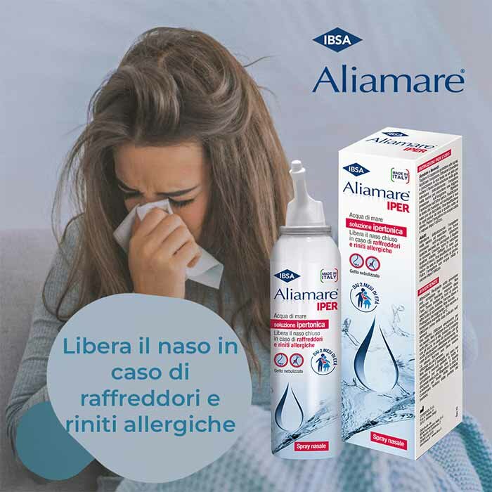 Aliamare Iper Spray Acqua di Mare Ipertonica Igiene Nasale 125 ml