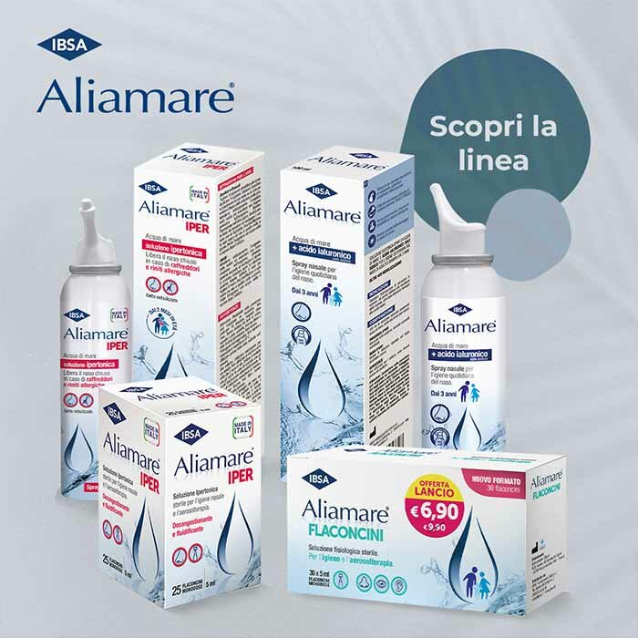 Aliamare Iper Spray Acqua di Mare Ipertonica Igiene Nasale 125 ml