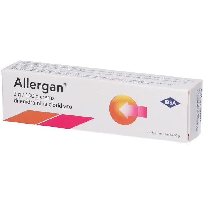 Allergan Crema  Antistaminica 2 g/100 g Difenidramina 30 g