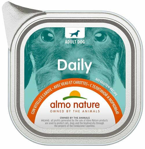 Almo Nature Daily Menù Cane Adulto PFC Vitello e Carote 100g