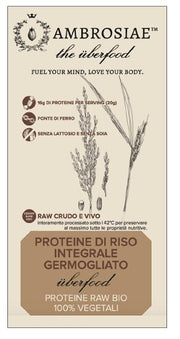 Ambrosiae uberfood proteine di riso integrale germogliato 200 g