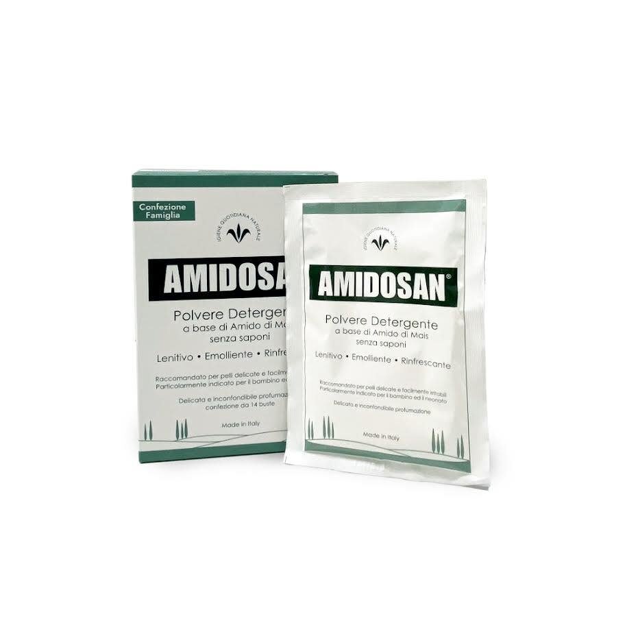 Amidosan polvere detergente lenitiva emolliente rinfrescante 14 buste 40 g