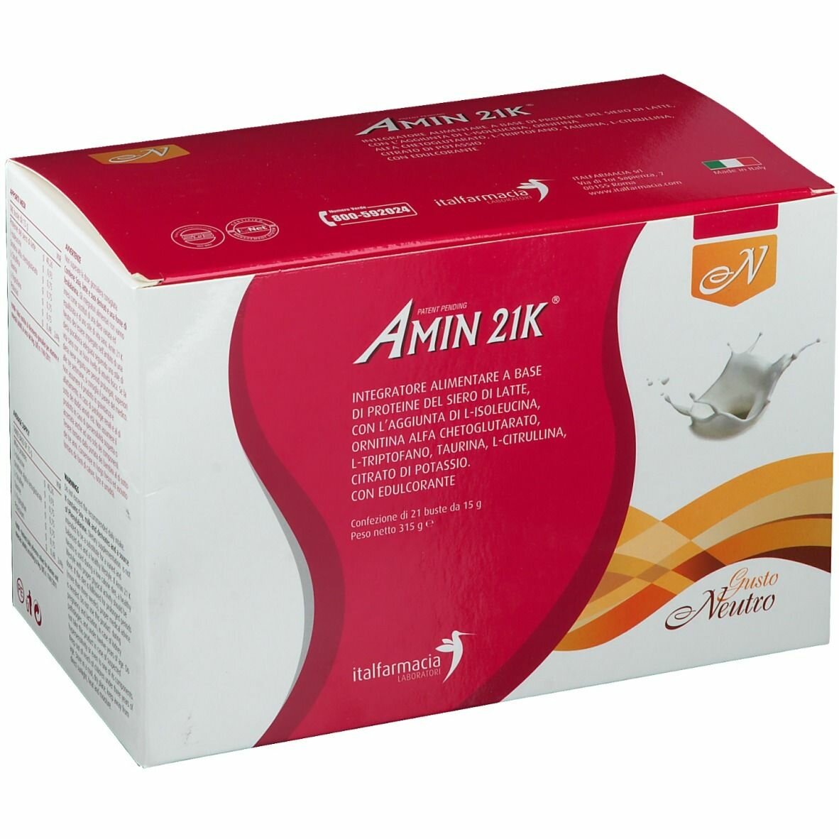 Amin 21k integratore proteico 21 bustine