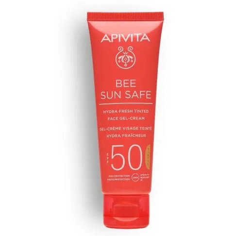 Apivita Bee Sun Safe Crema Gel Viso Colorata Hydra Fresh SPF50 50 ml