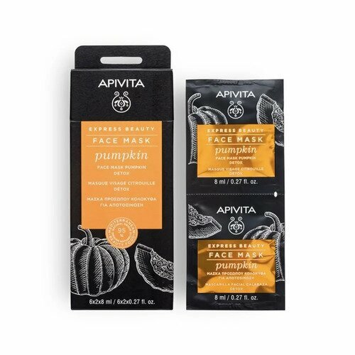 Apivita Express Beauty Pumpkin Maschera Viso Detossinante 2x8 ml