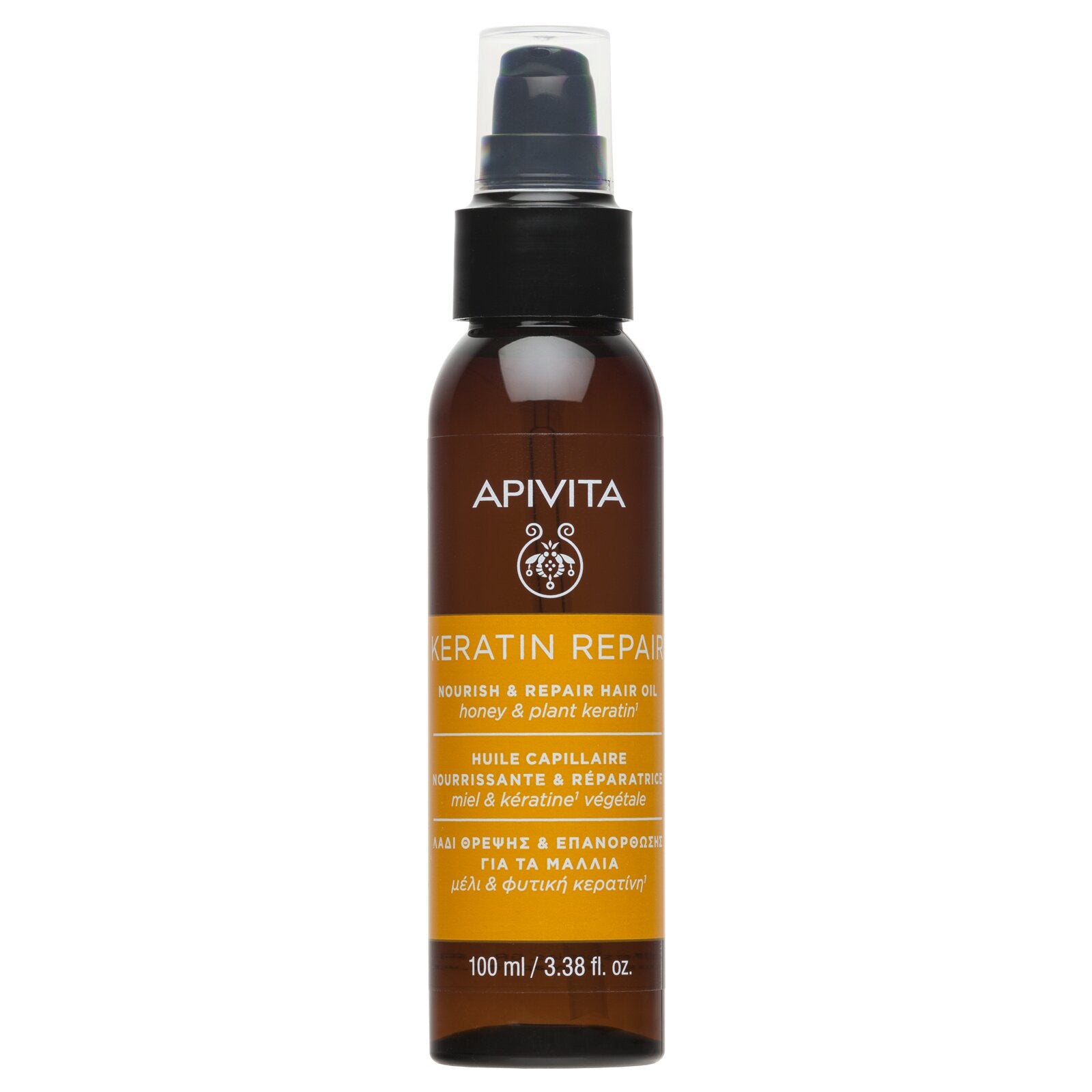 Apivita keratin repair oil olio capelli nutriente e riparatore 100ml