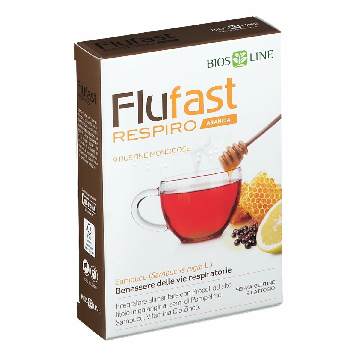 Apix propoli flufast respiro arancia 9 buste