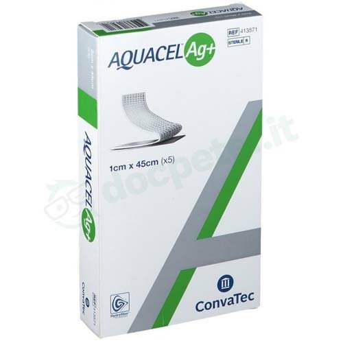 Aquacel Ag+ Extra Medicazione con Ioni Argento 1x45cm 5 Garze