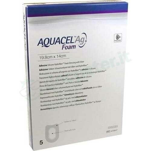 Aquacel® Ag Foam Formato Adesivo 20x14cm Tallone 5 pezzi