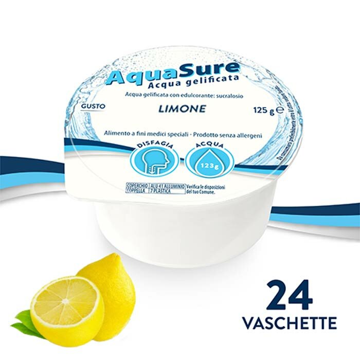 AquaSure Gelatina per Disfagia al Gusto Limone 24 x 125g