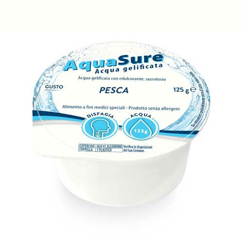 AquaSure Gelatina per Disfagia al Gusto Pesca 24 x 125g