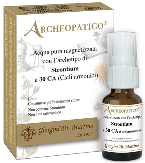Archeopatico acqua pura magnetizzata con archetipo strontium a 30 cicli armonici 10 ml