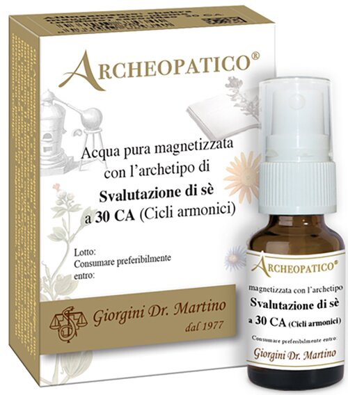 Archeopatico acqua pura magnetizzata con archetipo svalutazione di se' a 30 cicli armonici 10 ml