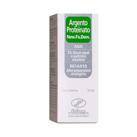 Argento proteinato 2% orl adulti new fadem gocce 10 ml