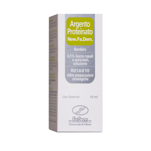 Argento proteinato 0,5% orl bambini new fadem gocce 10 ml
