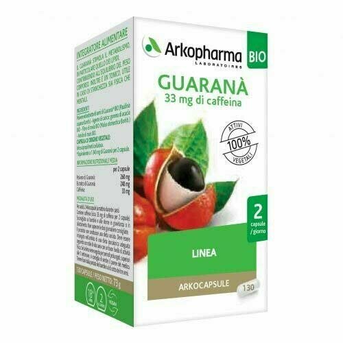 Arkocapsule Guaranà Bio Integratore Metabolismo 130 Capsule