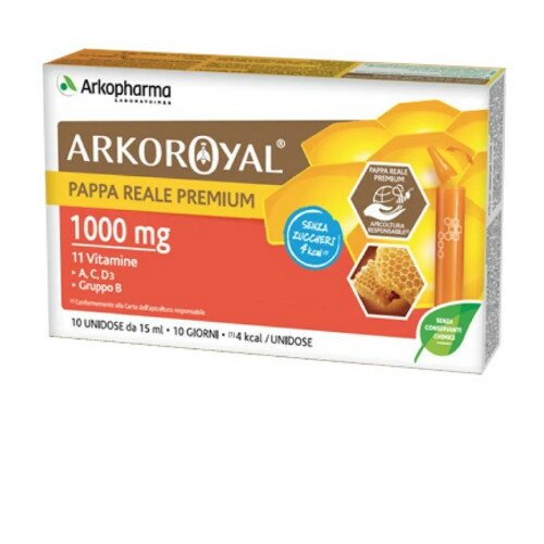Arkoroyal Pappa Reale 1000 mg + Vitamina Integratore 10 Fiale