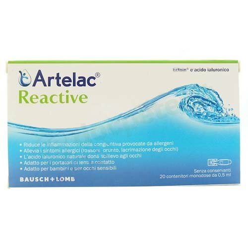 Artelac Reactive Soluzione Oftalmica Congiuntivite Allergica monodose 20 unità da 0,5 ml