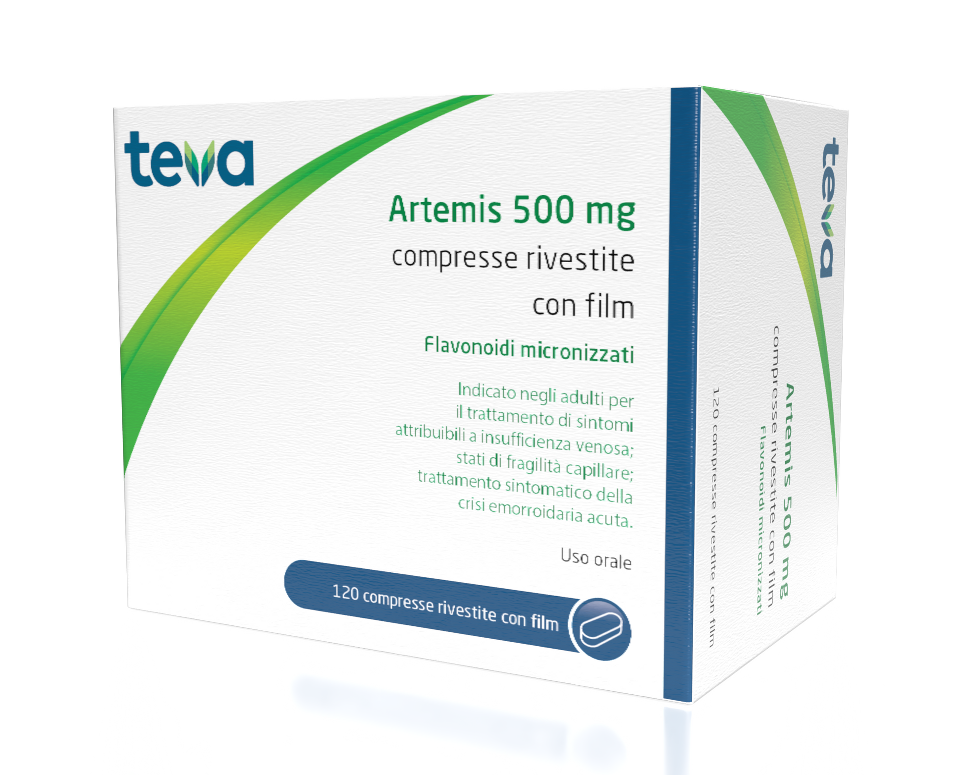 Artemis 500 mg compresse rivestite con film 120 compresse in blister pvc/al