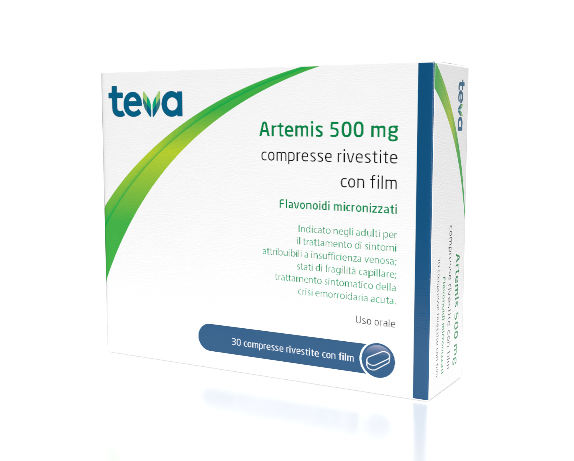 Artemis 500 mg compresse rivestite con film 30 compresse in blister pvc/al