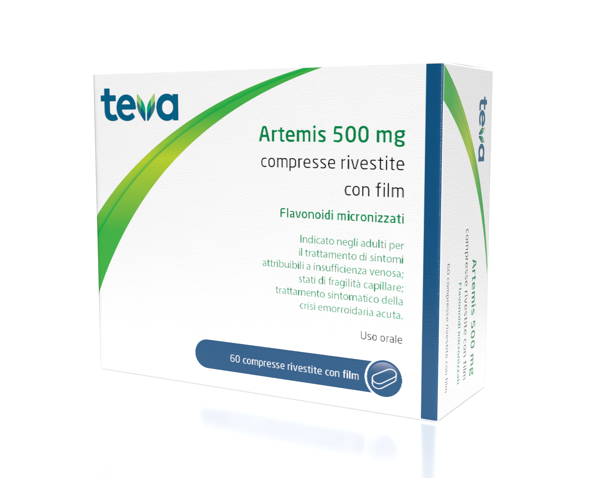 Artemis 500 mg compresse rivestite con film 60 compresse in blister pvc/al