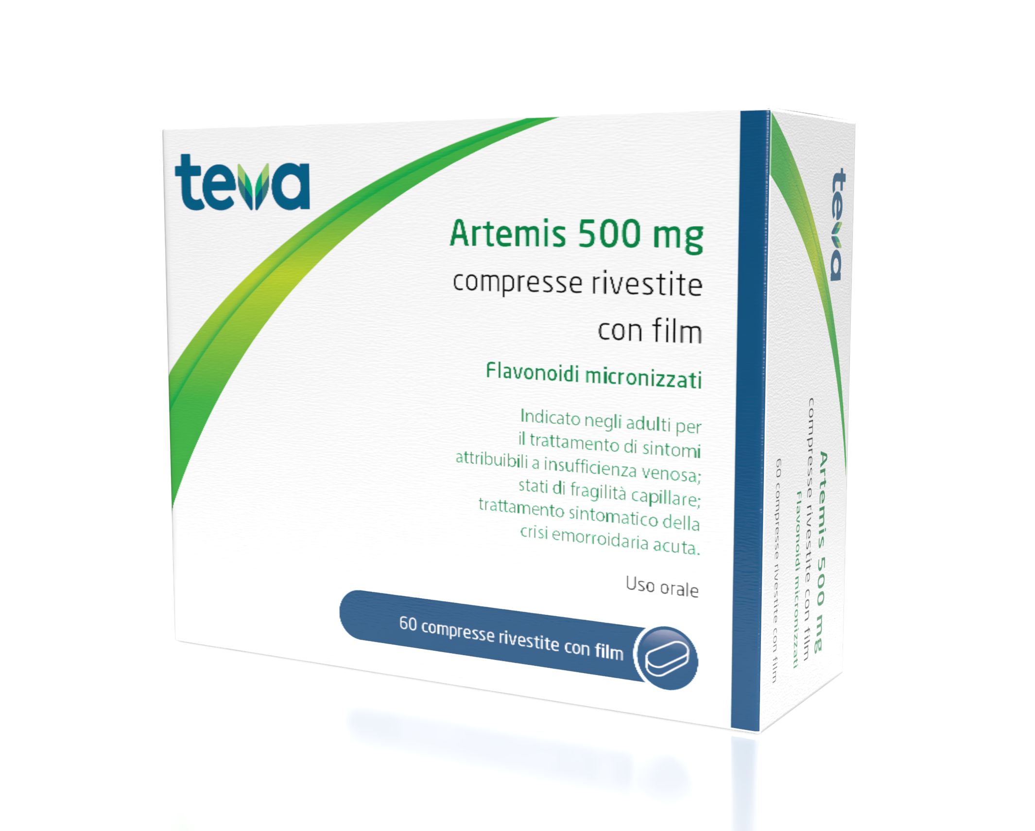 Artemis 500 mg compresse rivestite con film 60 compresse in blister pvc/al