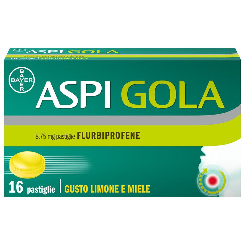Aspi Gola Antinfiammatorio Mal di Gola 16 Caramelle Miele-lim