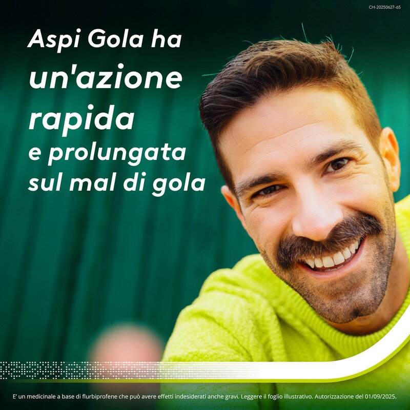 Aspi Gola Antinfiammatorio Mal di Gola 16 Caramelle Miele-lim