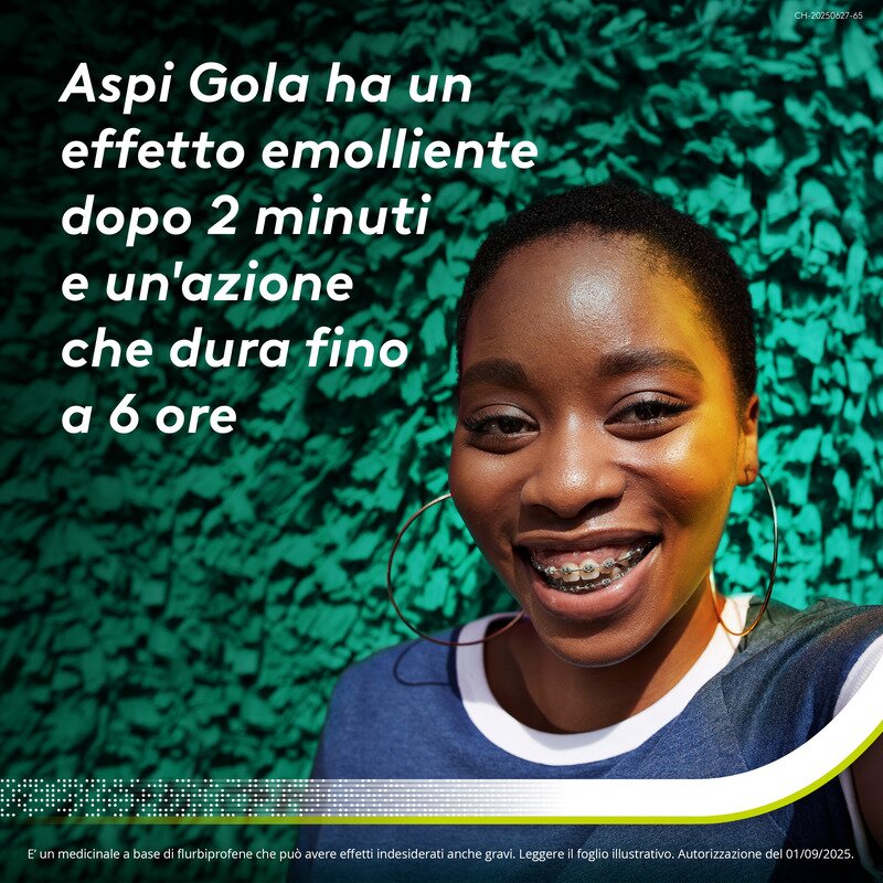 Aspi Gola Antinfiammatorio Mal di Gola 24 Caramelle Miele-lim
