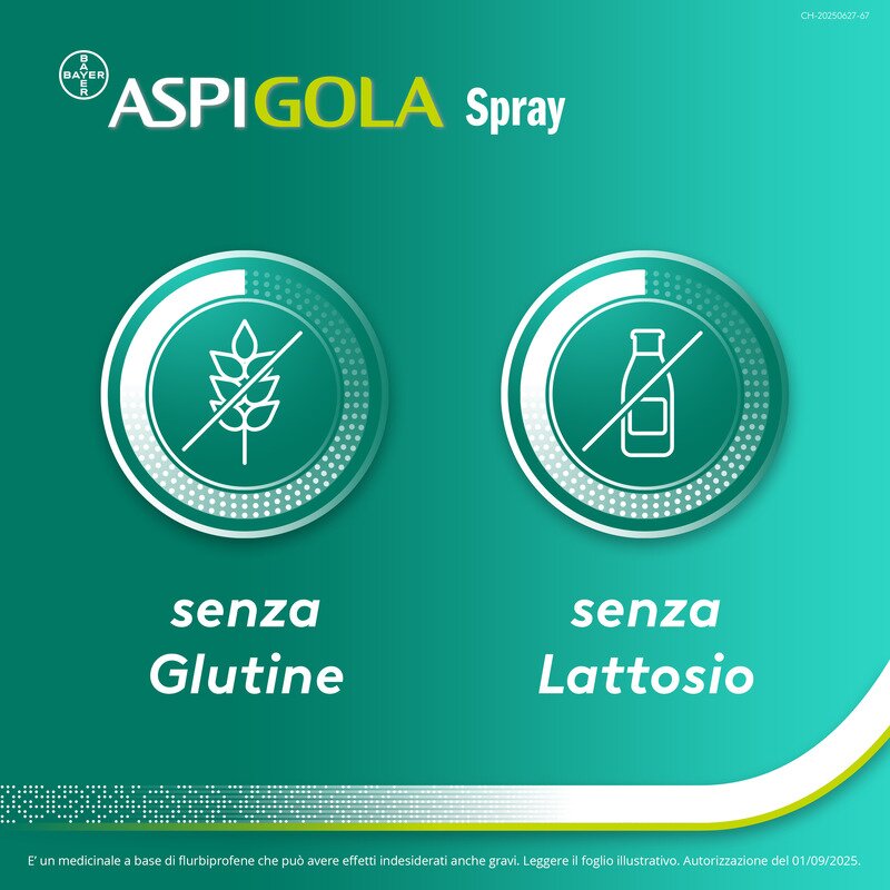 Aspi Gola Spray Antinfiammatorio per Mal di Gola 15ml
