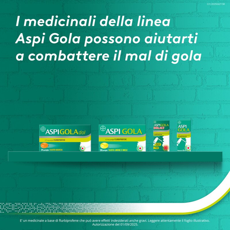 Aspi Gola Spray Antinfiammatorio per Mal di Gola 15ml
