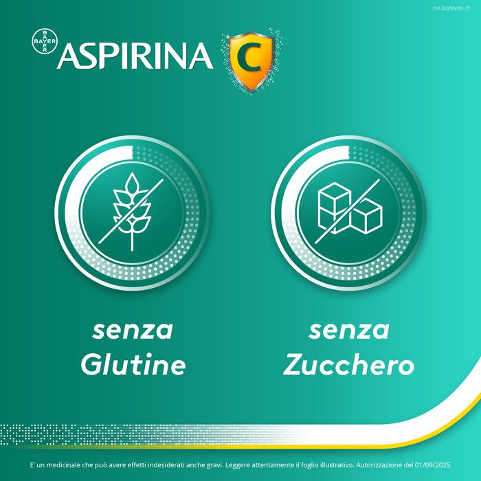 Aspirina C per Raffreddore Febbre e Influenza 10 Compresse Effervescenti